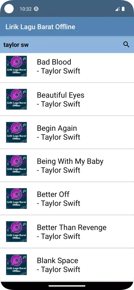 Lirik Lagu Barat Offline Screenshots