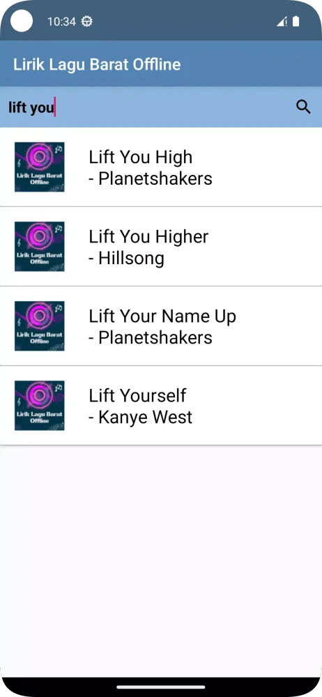 Lirik Lagu Barat Offline Screenshots