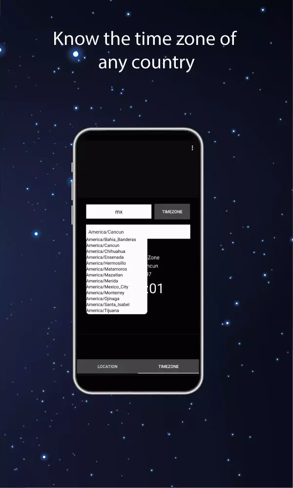 Ảnh chụp màn hình của GPS coordinates & world clock