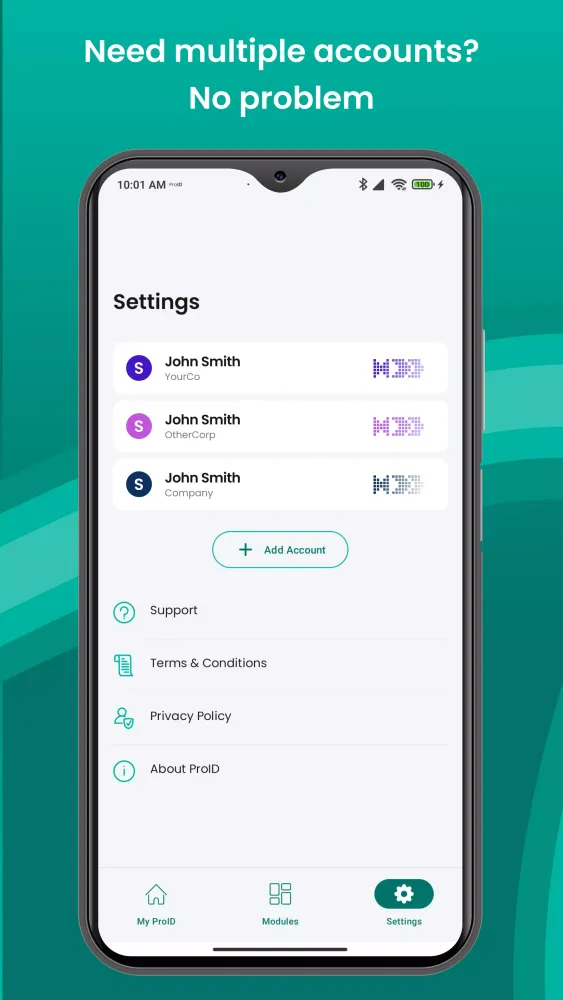 ProID Mobile Screenshots