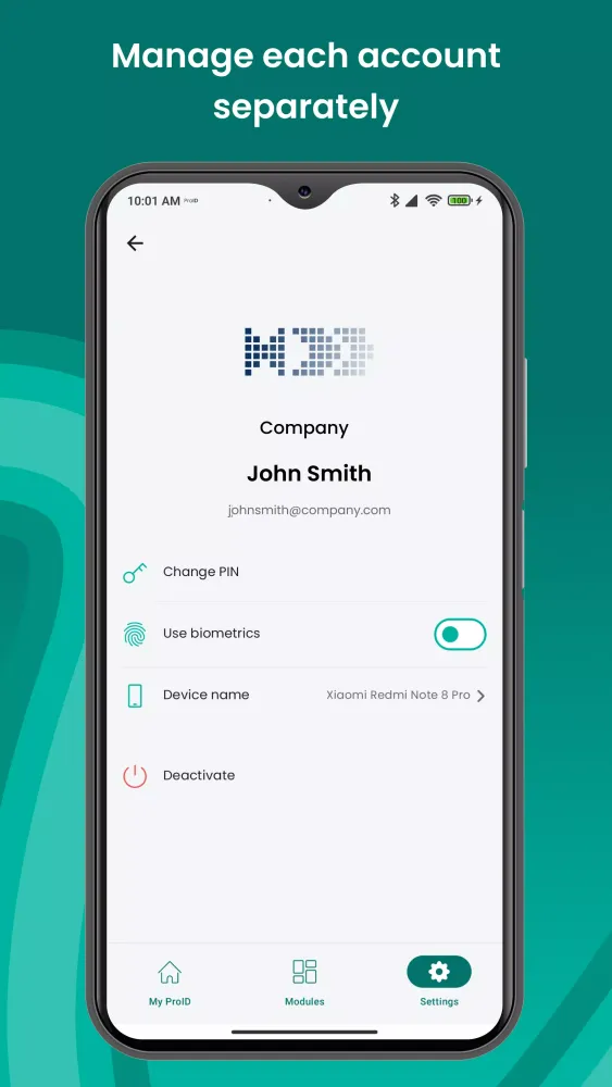 ProID Mobile Screenshots