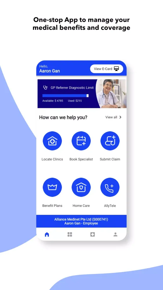Tangkapan layar Cigna Care Connect