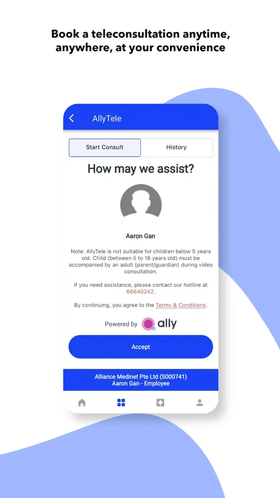 Tangkapan layar Cigna Care Connect