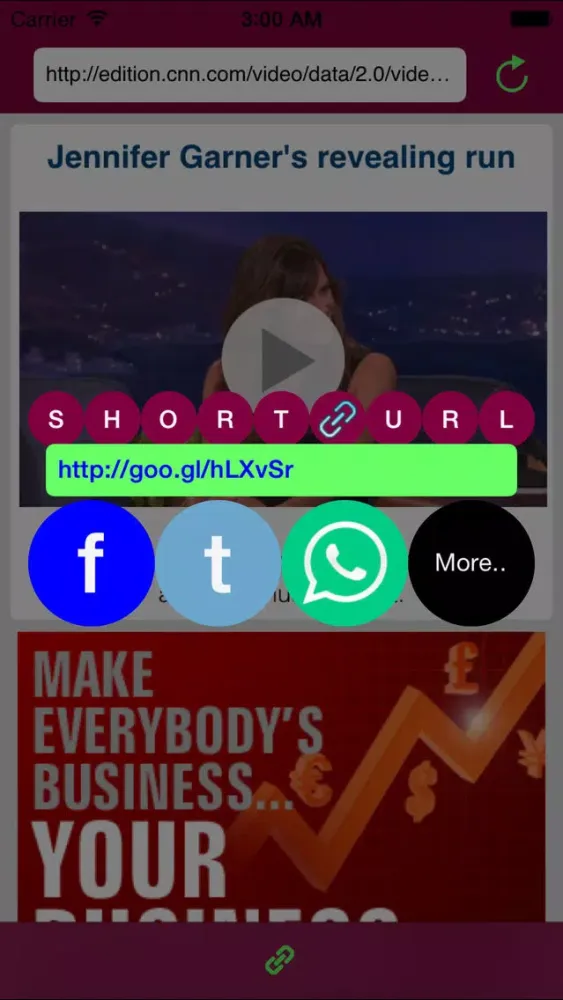 Goo.gl URL Shortener Screenshots