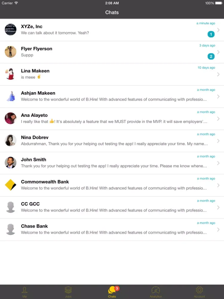 B.Hire iPad  Screenshots