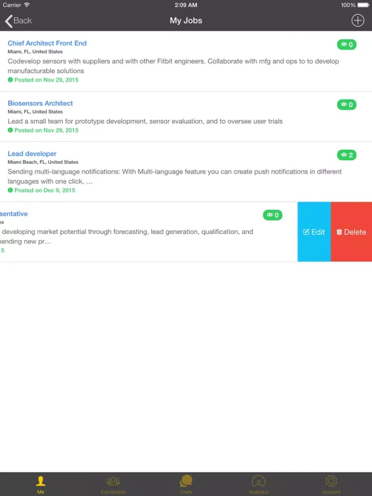 B.Hire iPad  Screenshots