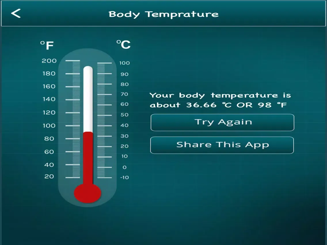 Finger Body Temperature iPad  Screenshots