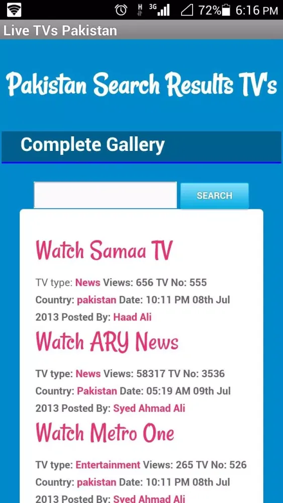 Live TV Pakistan and Dramas应用截图