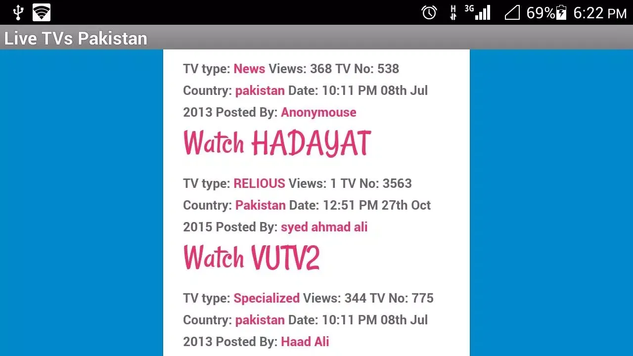 Live TV Pakistan and Dramas应用截图
