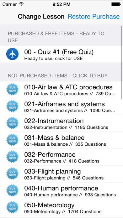 Screenshot di ATPL Offline - JAA/FAA ATPL Pilot Exam Preparation + EuQB (Known as Bristol Question Base)