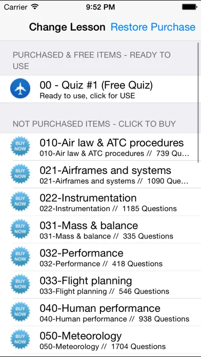ภาพหน้าจอของ ATPL Offline - JAA/FAA ATPL Pilot Exam Preparation + EuQB (Known as Bristol Question Base)