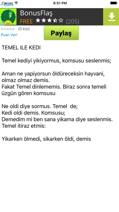 Capturas de pantalla de iFıkralar Ücretsiz Fıkra Arşivi