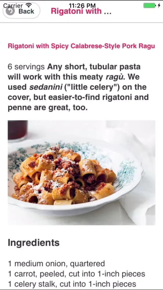 Screenshot di Delicious Pasta Recipes