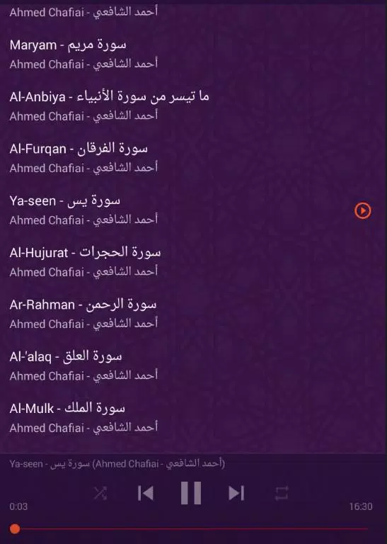 القرآن الكريم أحمد الشافعي Screenshots