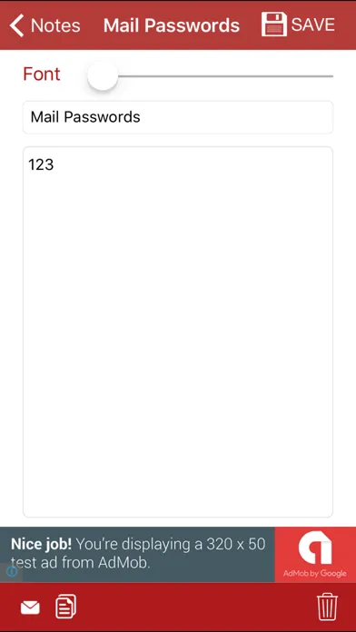 Secure Notes (Protect your notes) स्क्रीनशॉट