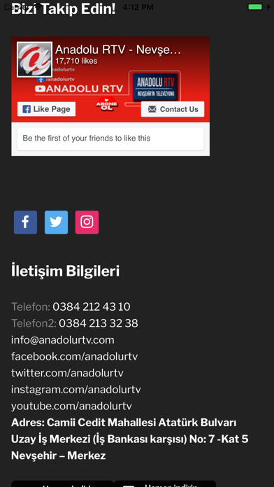 And Anadolu RTV سکرین شاٹس