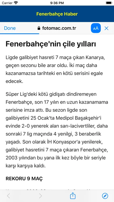 Tangkapan skrin FB Spor Haber