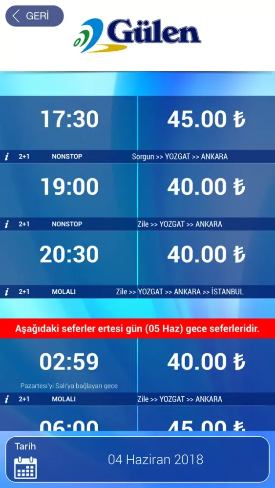 Скриншоты Gülen Turizm
