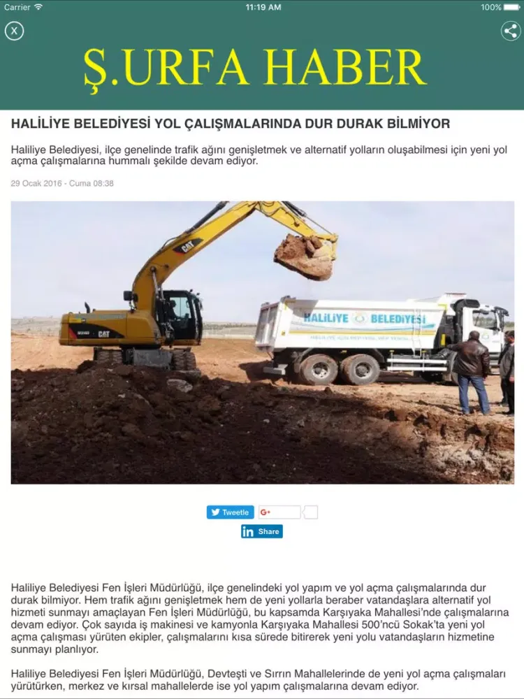 Şanlıurfa Haberleri iPad 应用截图