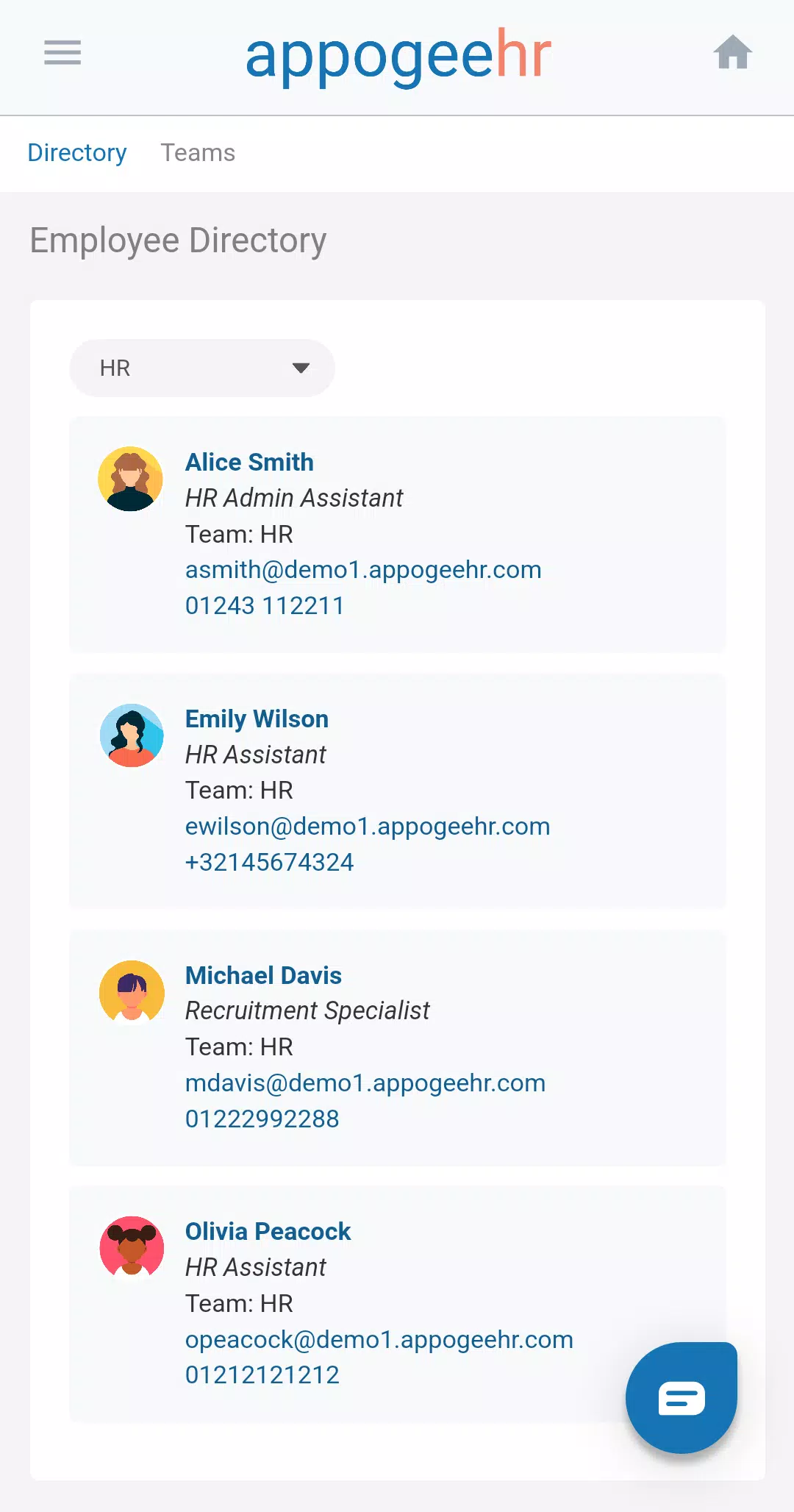 Appogee HR Screenshots