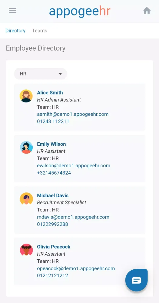Appogee HR Screenshots