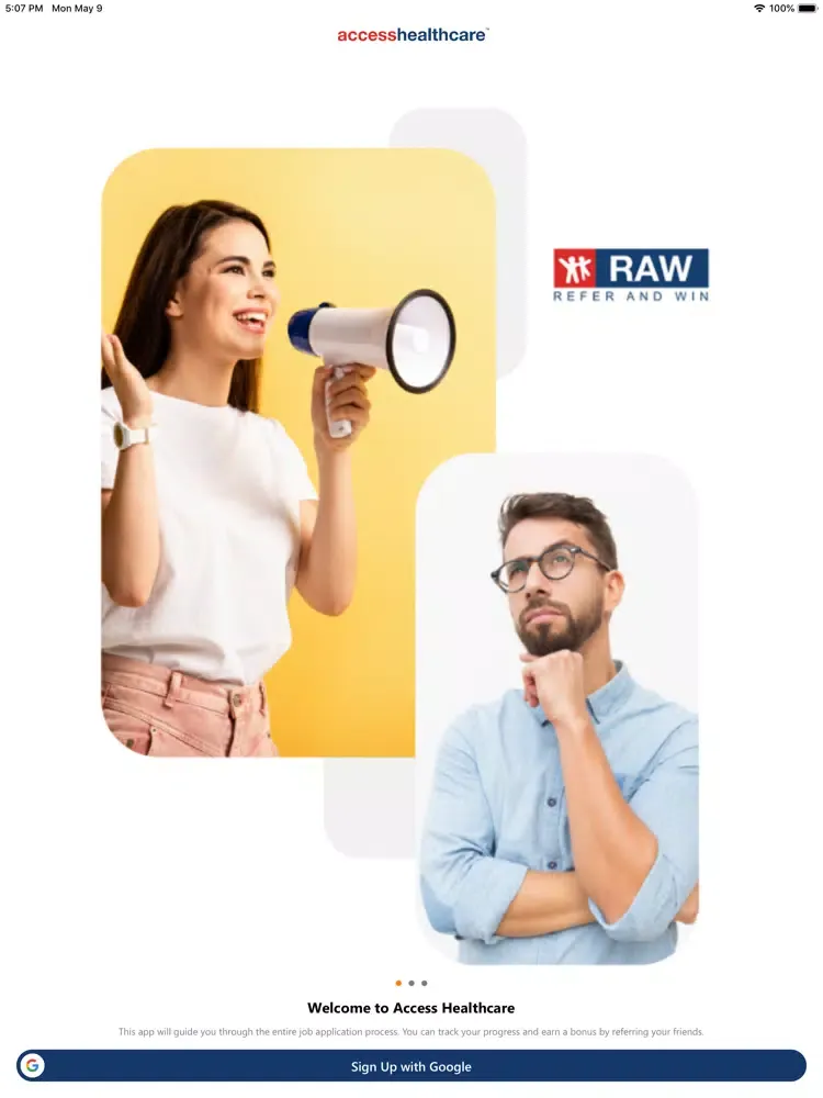 Tangkapan layar Access Healthcare Jobs iPad 