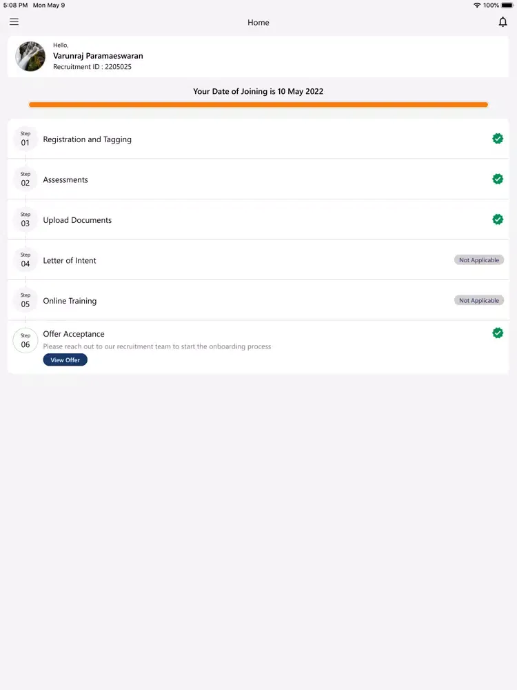 Tangkapan layar Access Healthcare Jobs iPad 