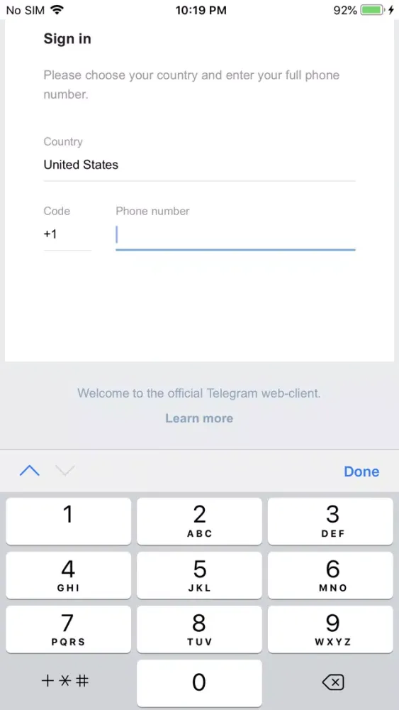 Telegram Web应用截图