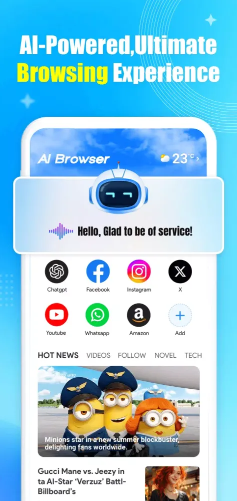 Screenshot di AI Browser: Internet & Files