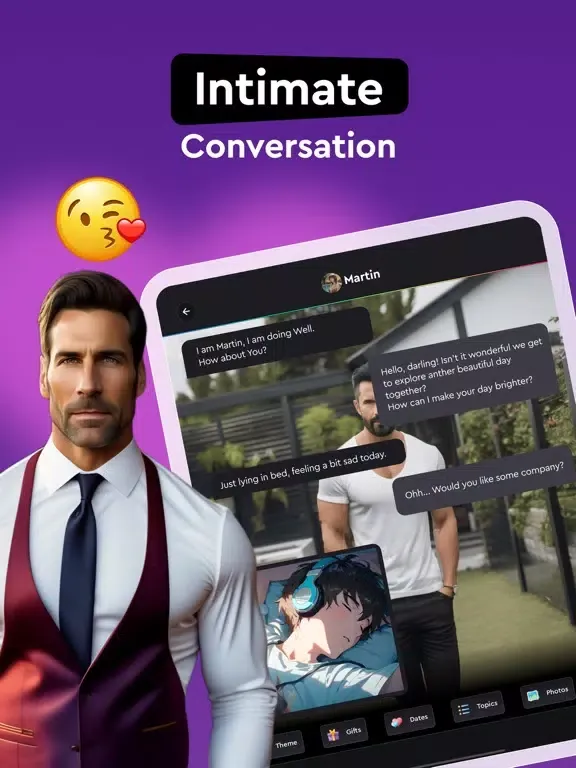 Ảnh chụp màn hình của AI Boyfriend: Sexy Chat BF Gay iPad 