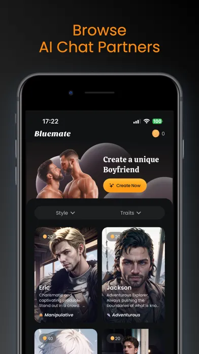 BlueMate AI Gay Boyfriend Chat スクリーンショット