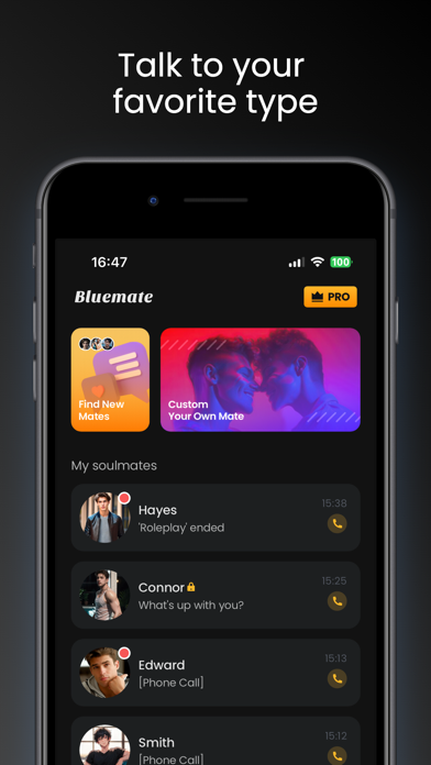 BlueMate AI Gay Boyfriend Chat应用截图
