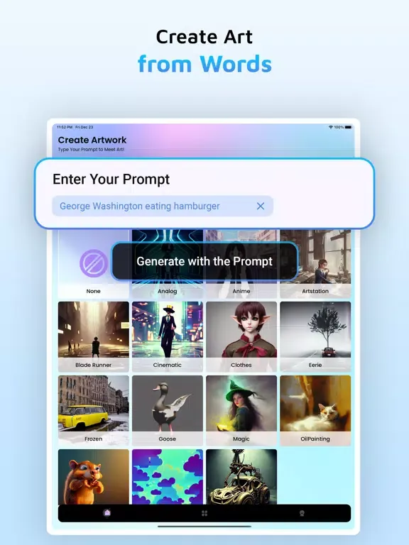 AI Generator Stable Diffusion iPad  Screenshots