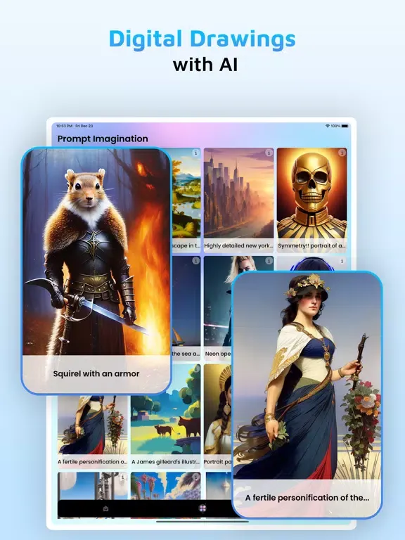 AI Generator Stable Diffusion iPad  Screenshots