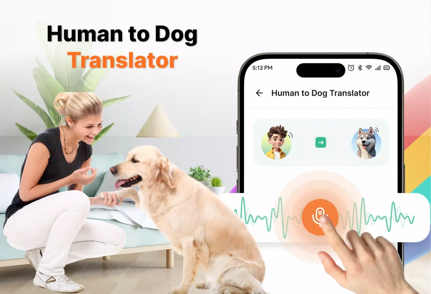 Tangkapan layar Human to Dog Translator