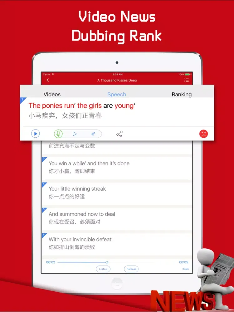 Capturas de pantalla de English Daily-Top Video News iPad 