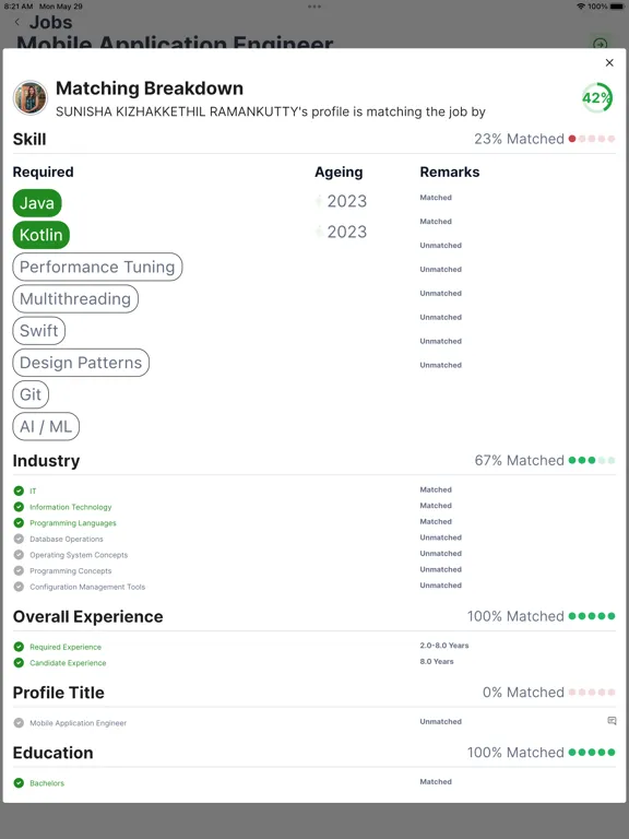 Скриншоты SimplifyHire Enterprise iPad 