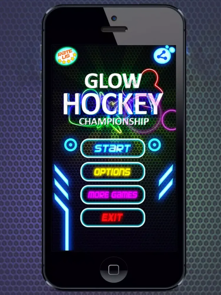Glow Hockey HD iPad  Screenshots