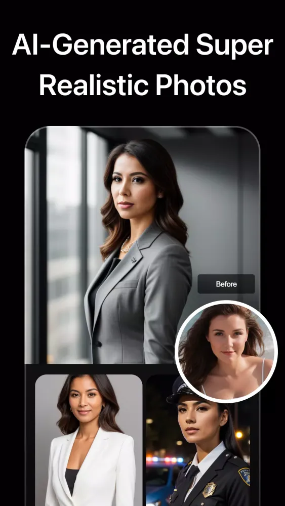 Tangkapan layar AI Headshot