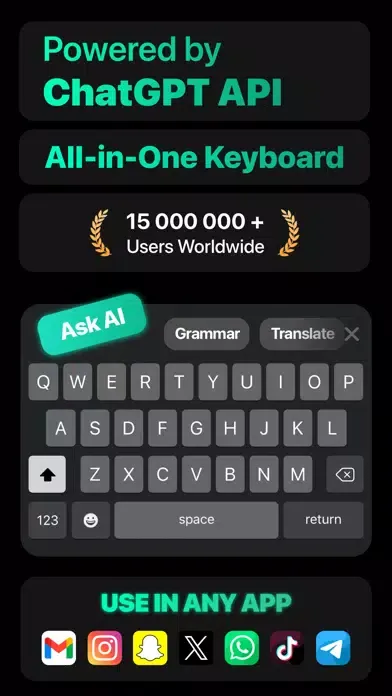 AI Keyboard Extension Screenshots