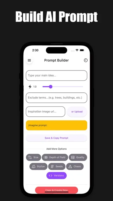Midjo: AI Art Prompt Editor Screenshots