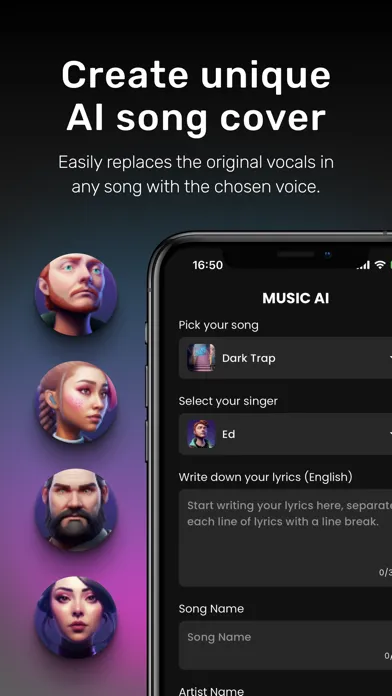 Ảnh chụp màn hình của Music AI: Clone & Generator