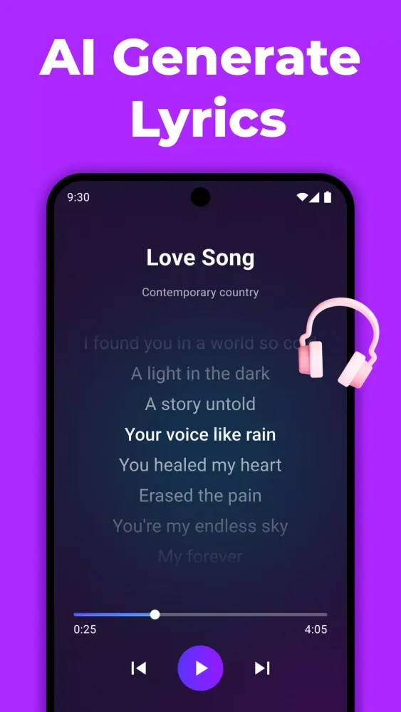 Tangkapan skrin AI Music Generator
