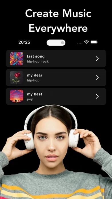 Zrzuty ekranu Suna: AI Music Audio Generator