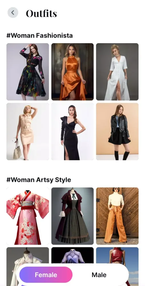 Tangkapan layar AI Outfits: Try on Clothes
