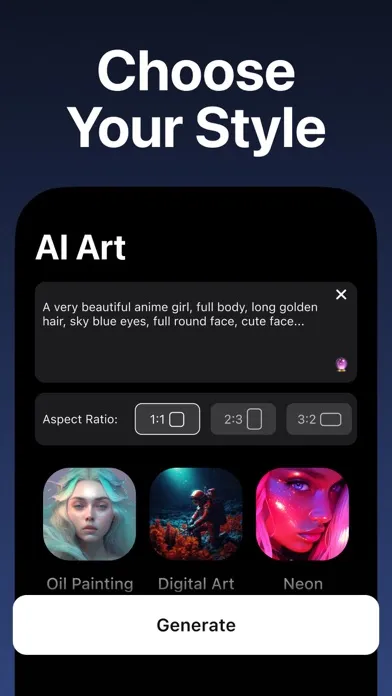 IMJ : AI Art Generator স্ক্রিনশট