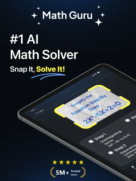 AI Photo Math Solver: MathGuru iPad স্ক্রিনশট