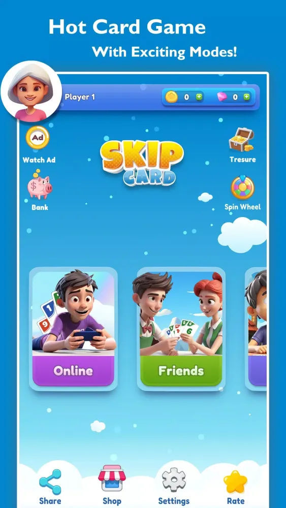 Tangkapan layar Skip Card - Solitaire Game