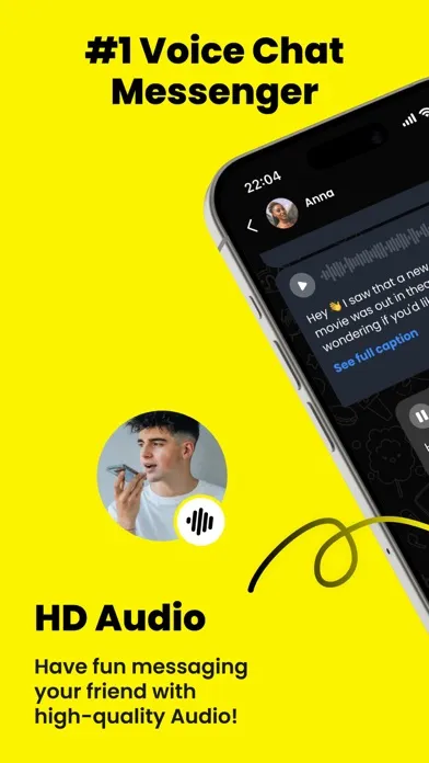 Tangkapan skrin Vocalz: AI Voice Messenger