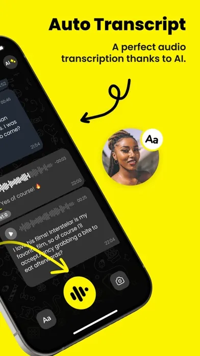 Tangkapan skrin Vocalz: AI Voice Messenger
